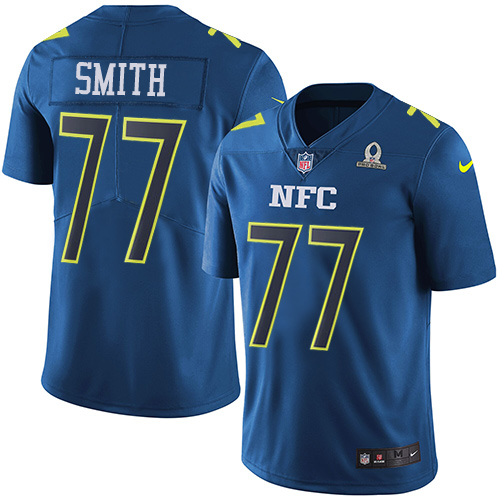 Nike Cowboys #77 Tyron Smith Navy Men's Stitched NFL Limited NFC Pro Bowl Jersey
